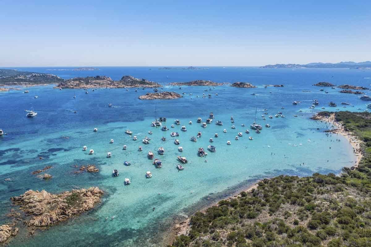 Italien i augusti Sardinien